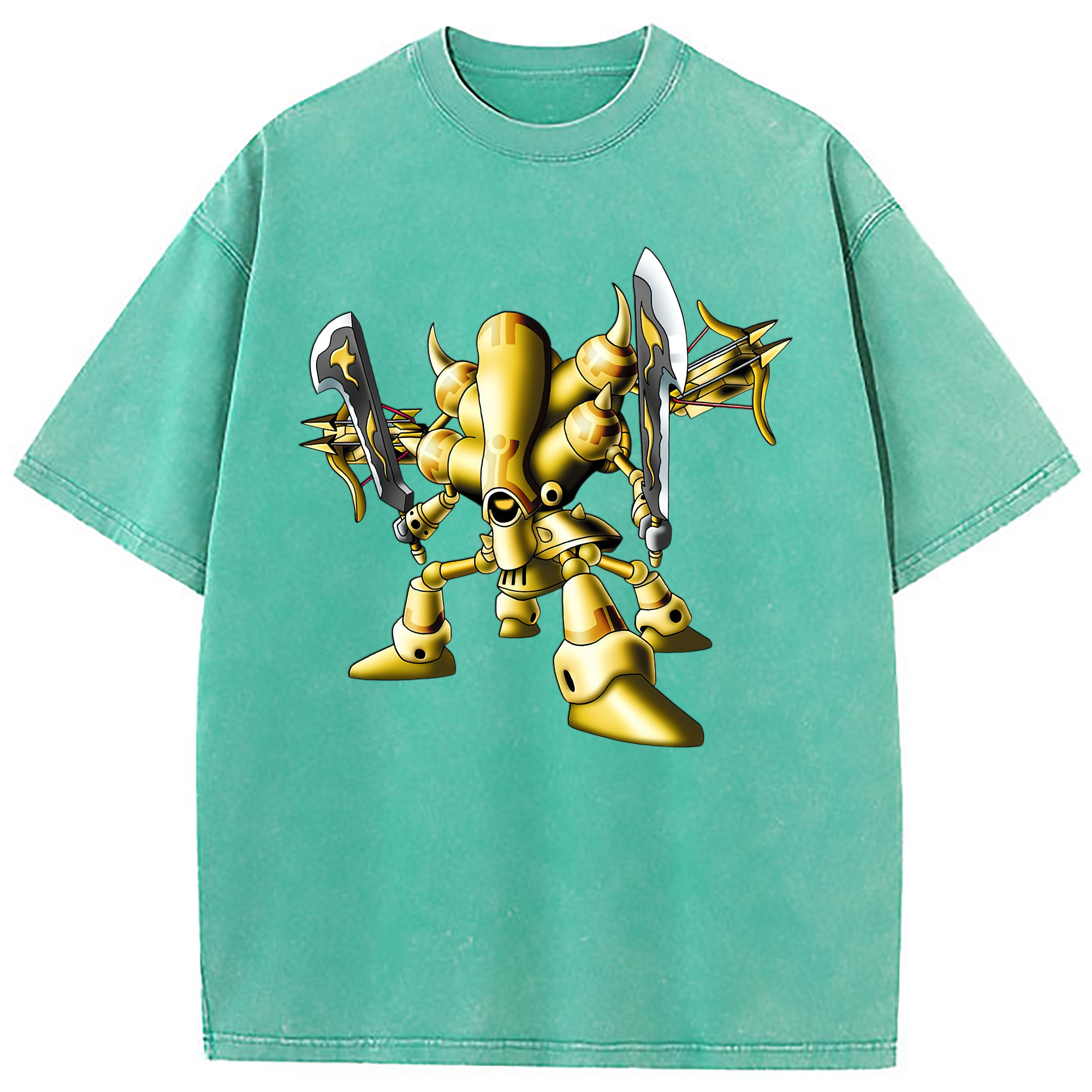 （画像用） ドラゴンクエスト Doragon Kuesuto Dragon Quest 綿100% ヴィンテージ風 半袖Tシャツ（フロントプリント）